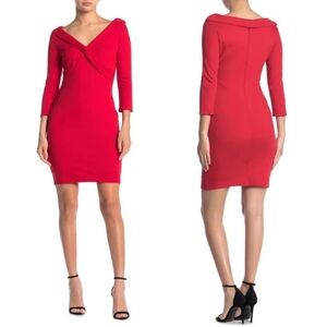 Bailey 44 Womens Decolette Sheath Dress Red Size Large NWT